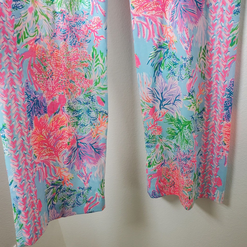 Lilly Pulitzer Bal Harbour Palazzo Pants Celestial Blue Cay to My Heart 011783 L - Picture 9 of 11
